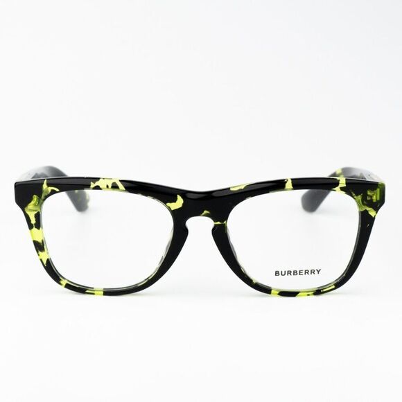 NEW Burberry BE2409 4124  Green Havana Square Unisex Eyeglasses BE 2409 - Picture 2 of 10